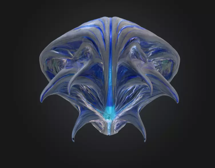 Abyssal Void Carapace Low-poly 3D model_12