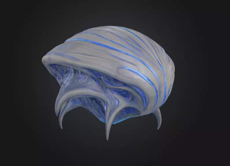 Abyssal Void Carapace Low-poly 3D model_4