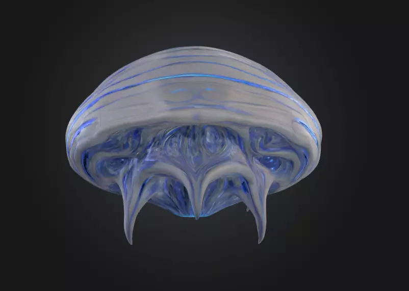 Abyssal Void Carapace Low-poly 3D model_3