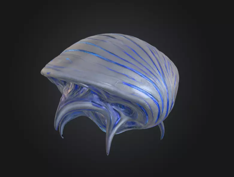 Abyssal Void Carapace Low-poly 3D model_0