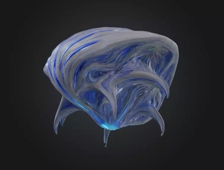 Abyssal Void Carapace Low-poly 3D model_11