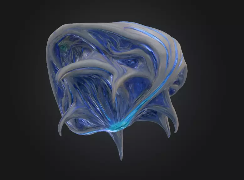 Abyssal Void Carapace Low-poly 3D model_9