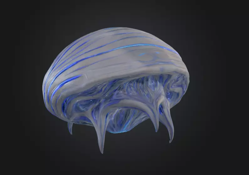 Abyssal Void Carapace Low-poly 3D model_2