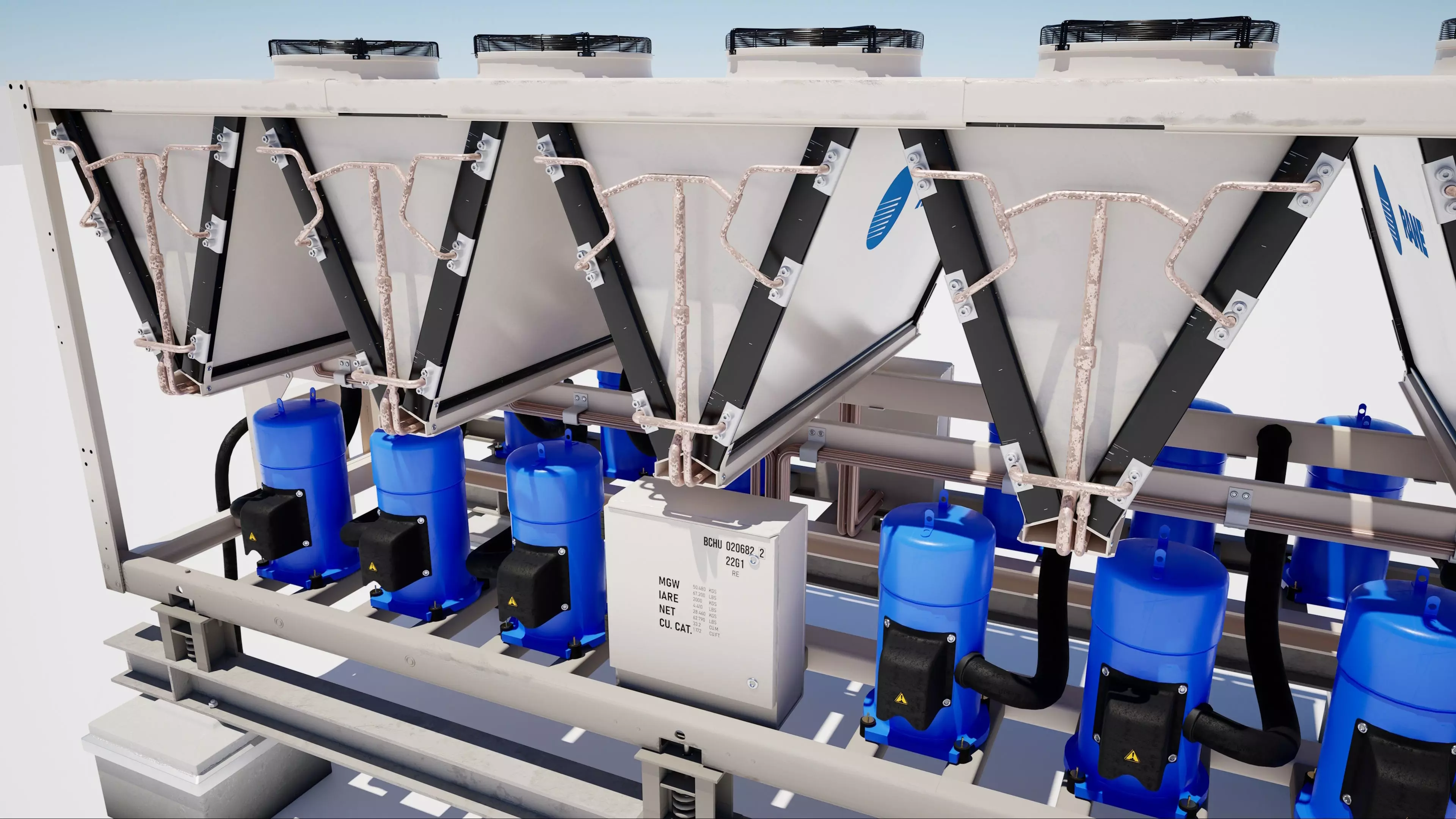 HVAC Rooftop Air Ventilation System 3D model