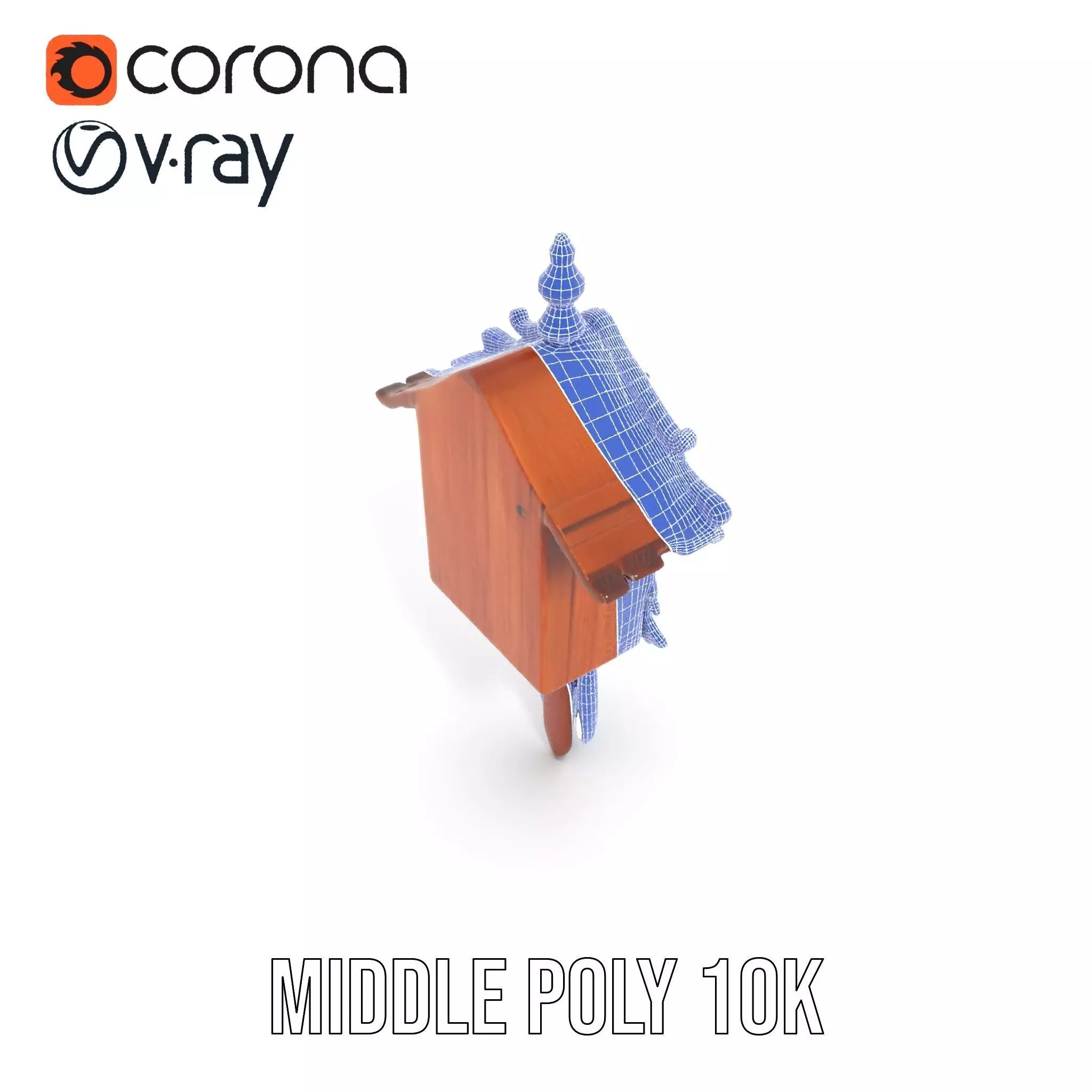 Classic Wooden Cuckoo Clock model pack Low-poly 3D model_24