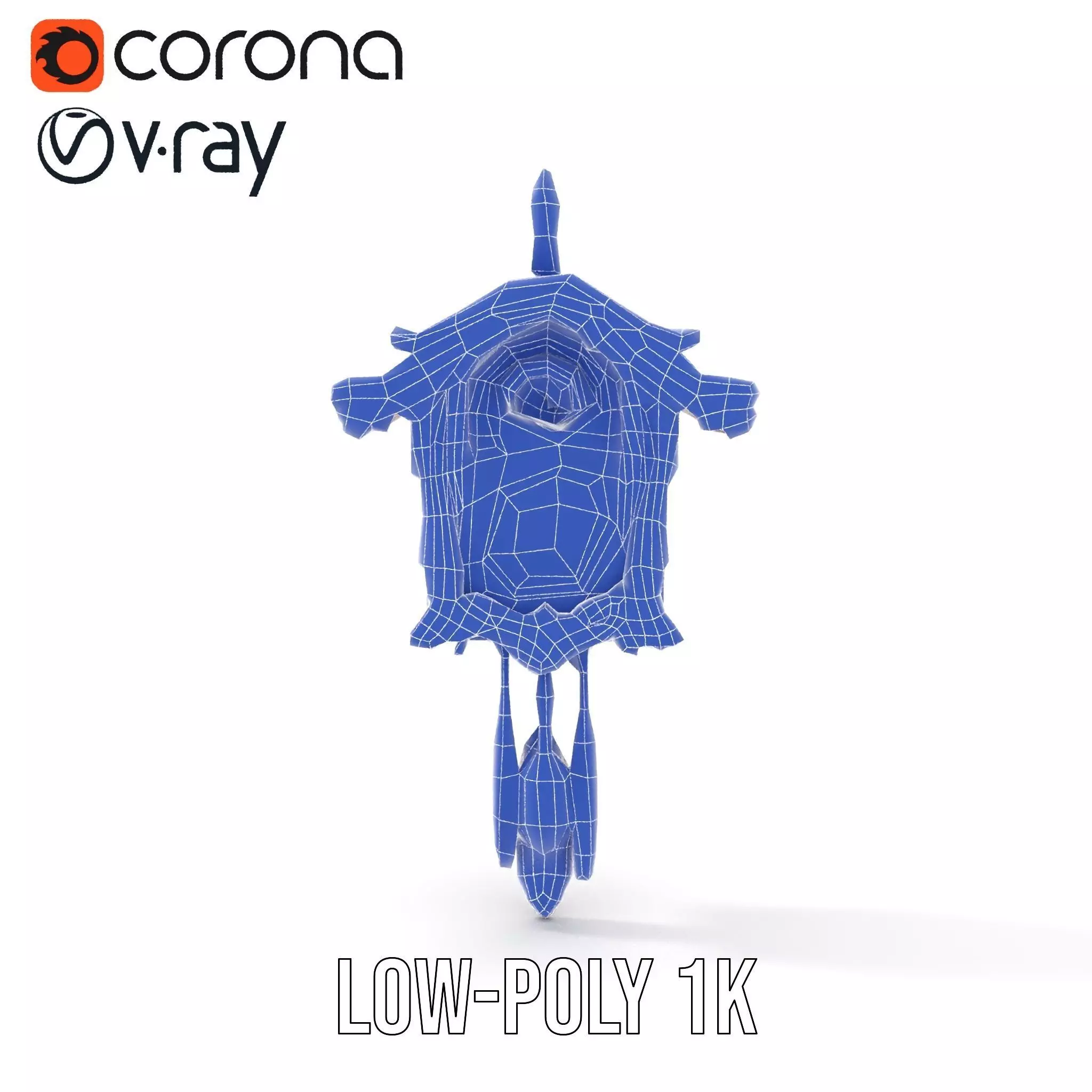 Classic Wooden Cuckoo Clock model pack Low-poly 3D model_31