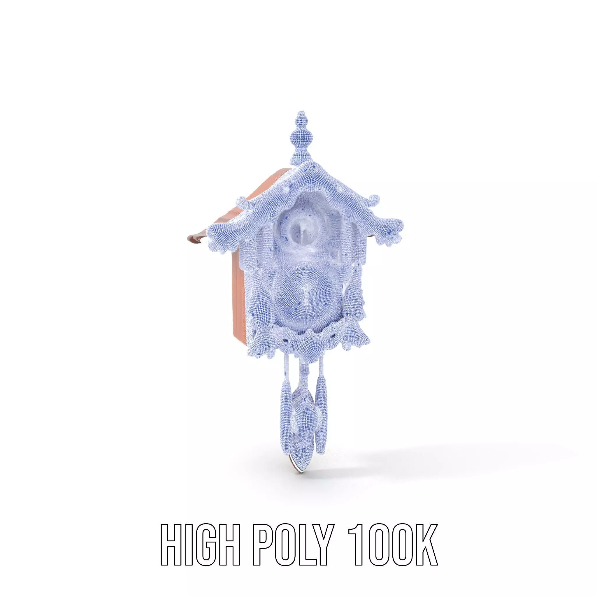 Classic Wooden Cuckoo Clock model pack Low-poly 3D model_4