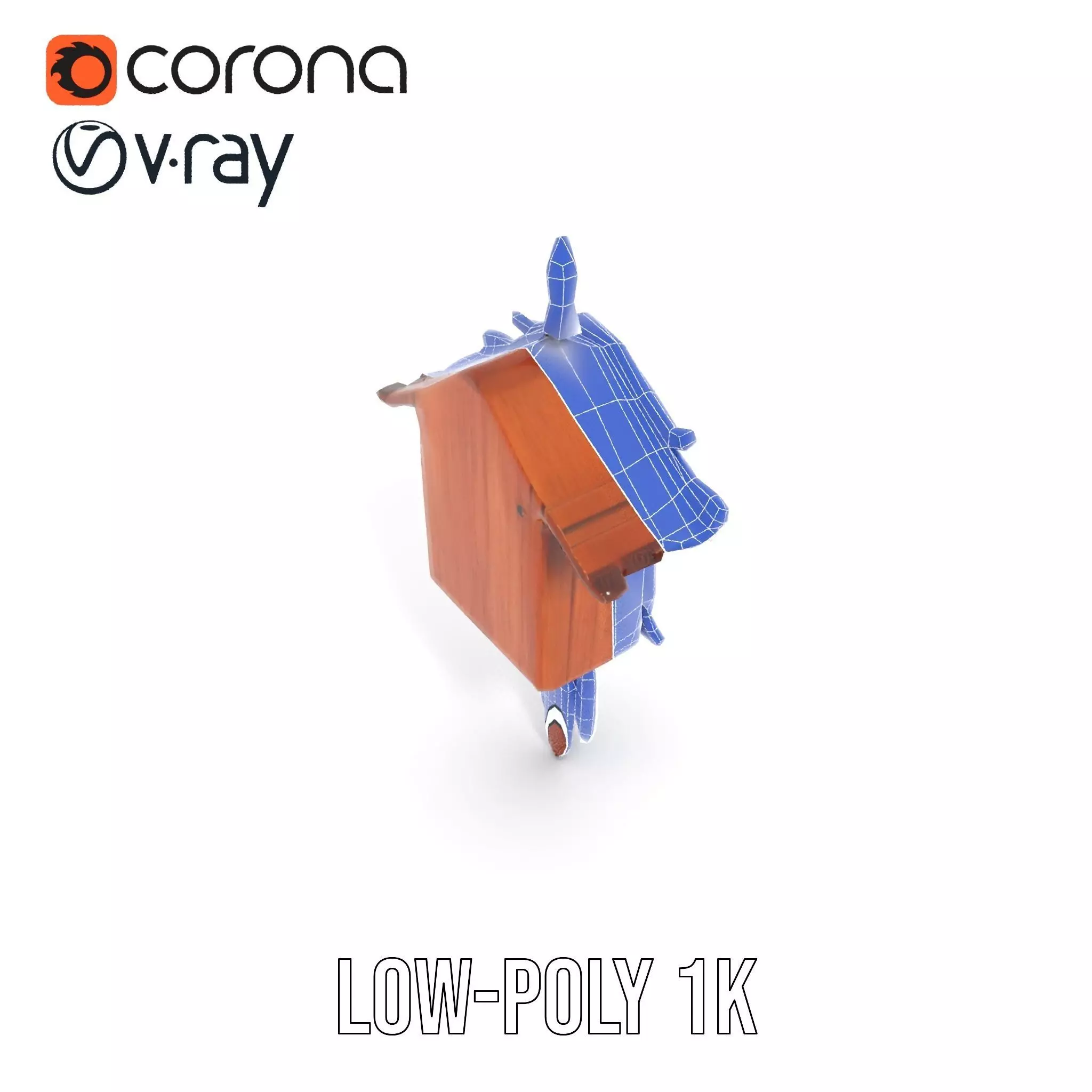 Classic Wooden Cuckoo Clock model pack Low-poly 3D model_12