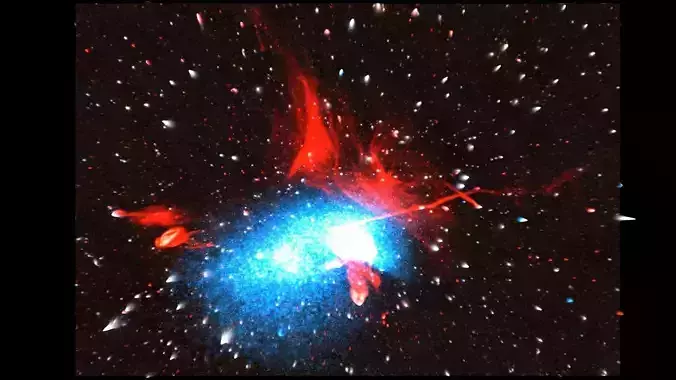 Chandra Captures Galaxy 3D model
