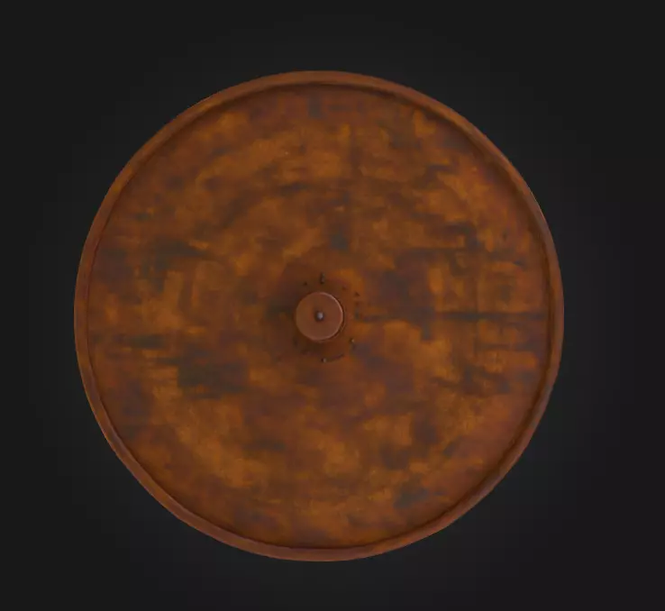 Rustic Spin Carousel Low-poly 3D model_10