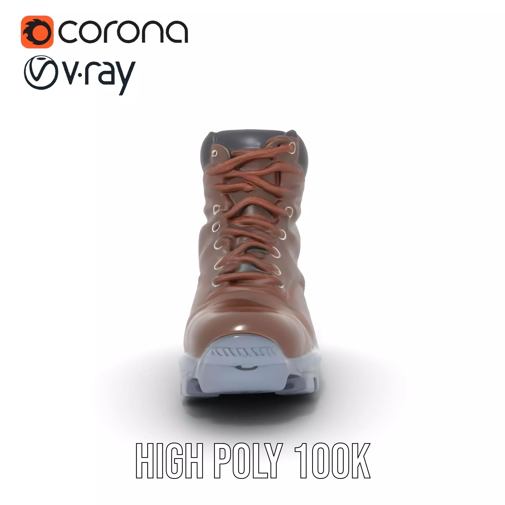 Rugged Leather Boot model pack Low-poly 3D model_21