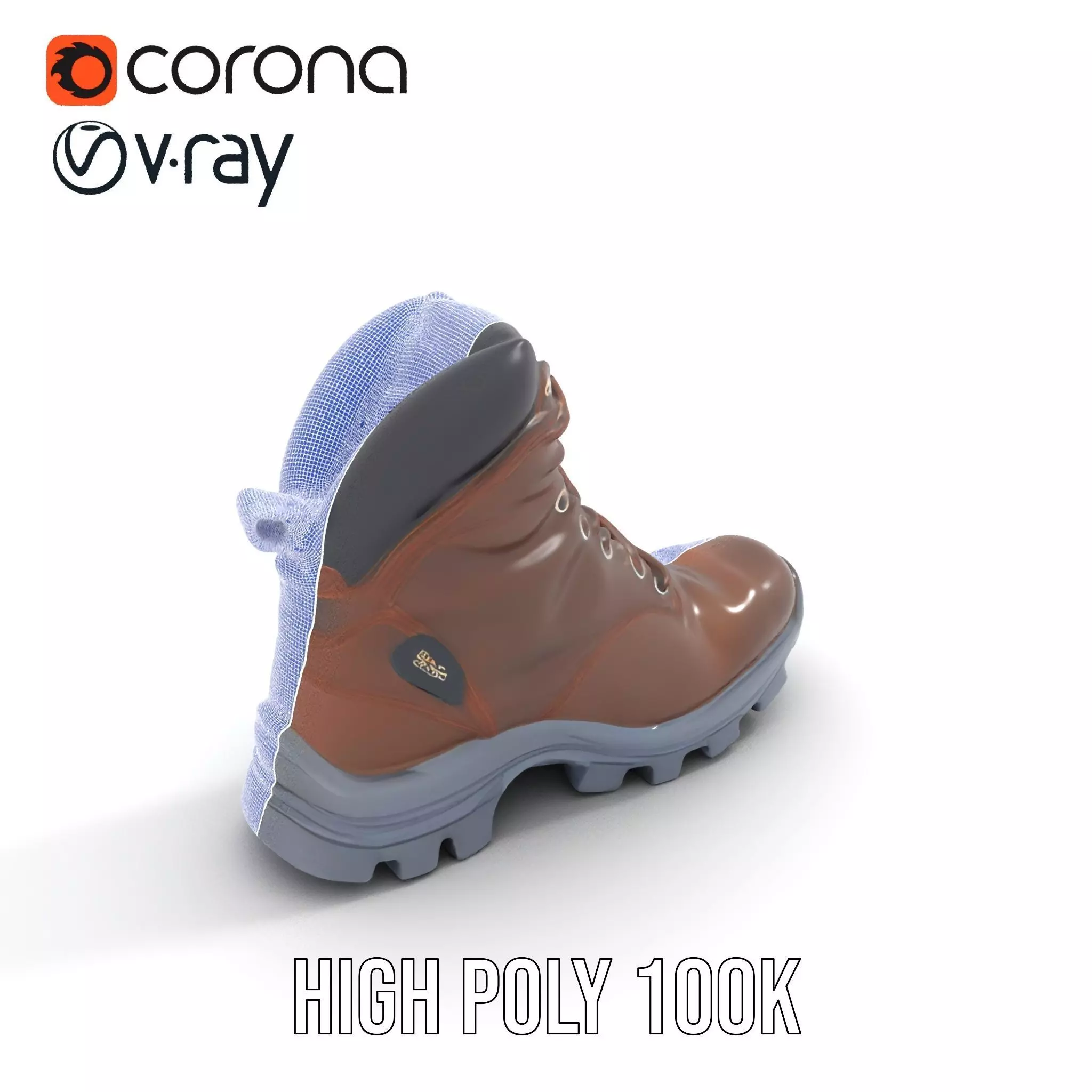 Rugged Leather Boot model pack Low-poly 3D model_34