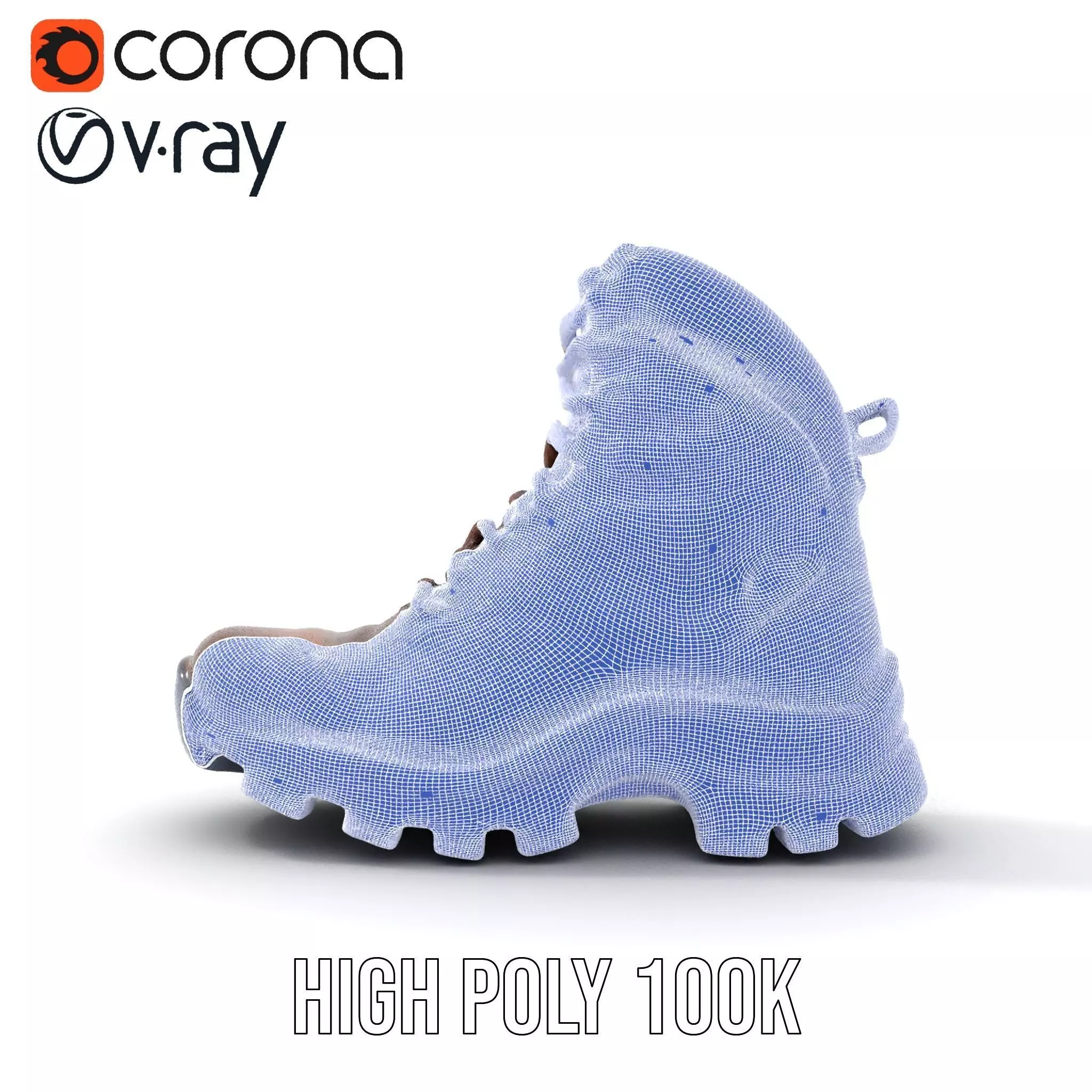 Rugged Leather Boot model pack Low-poly 3D model_33