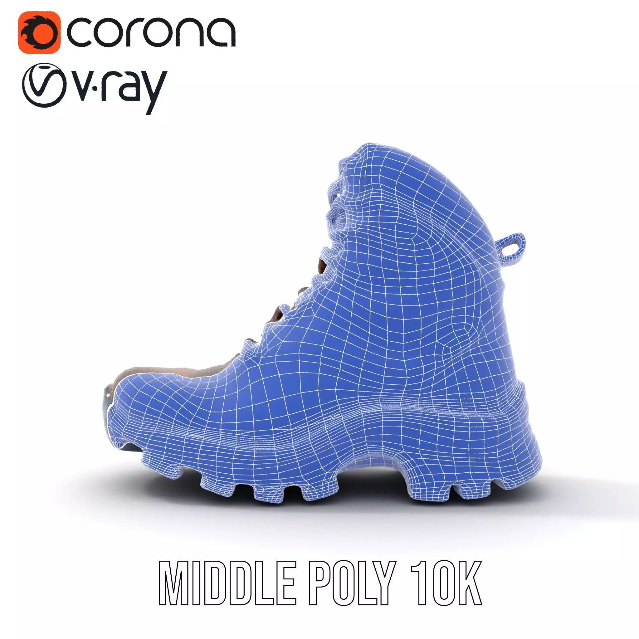 Rugged Leather Boot model pack Low-poly 3D model_22