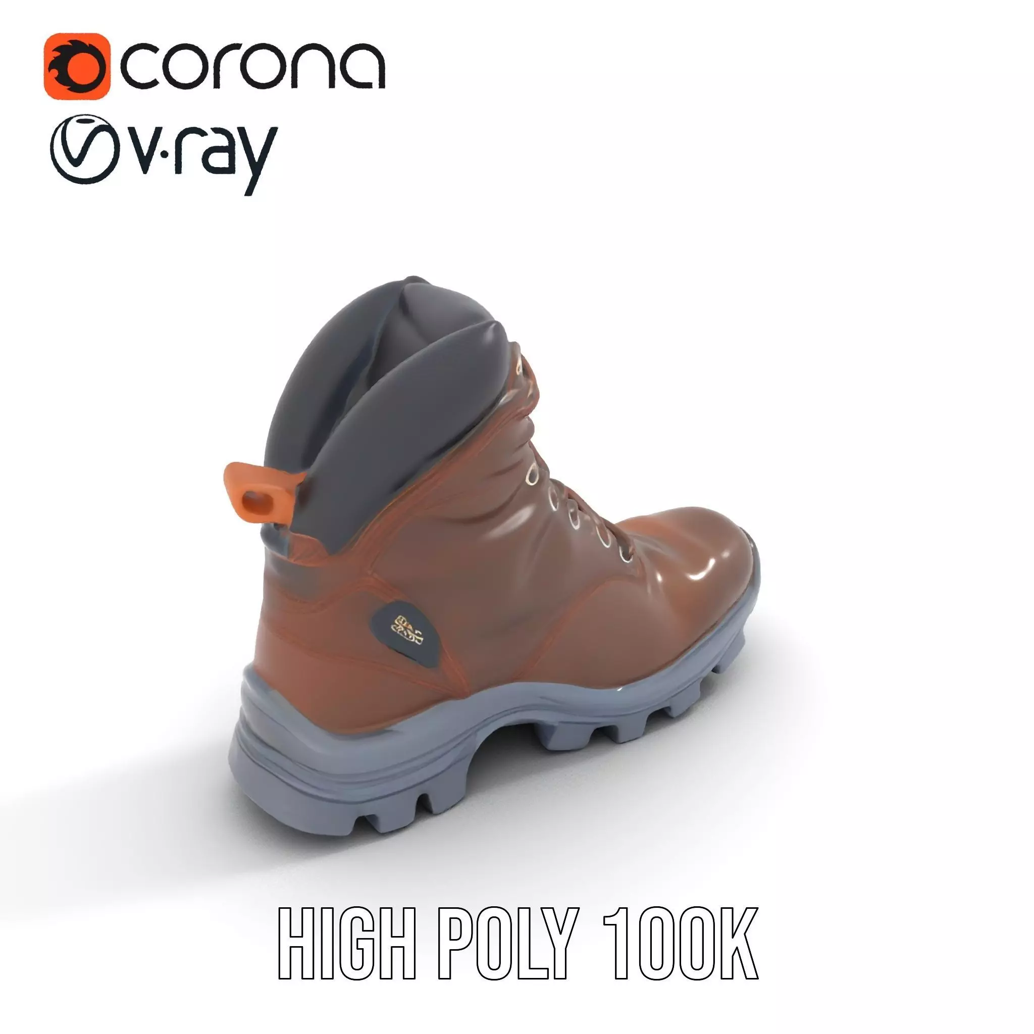 Rugged Leather Boot model pack Low-poly 3D model_15