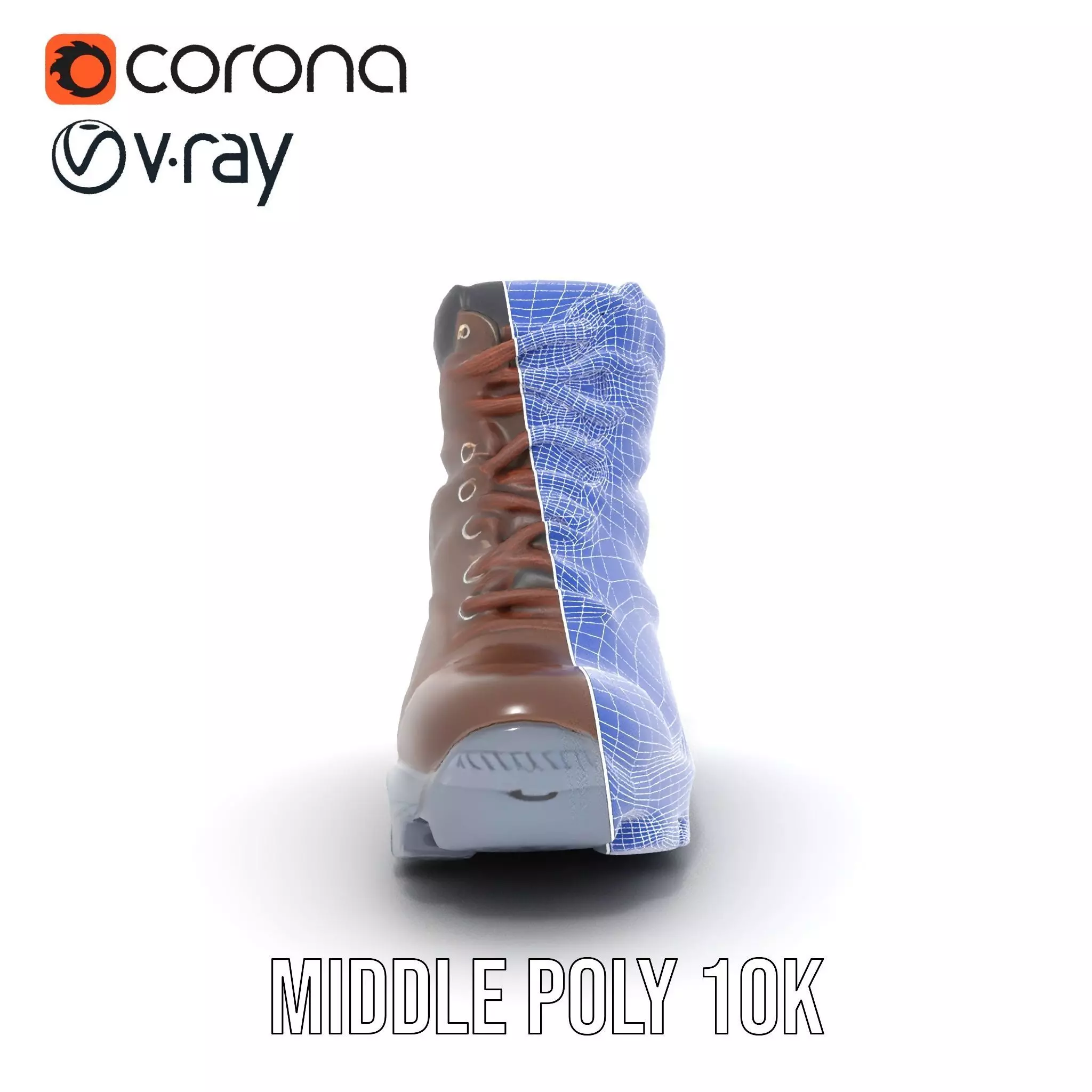 Rugged Leather Boot model pack Low-poly 3D model_29