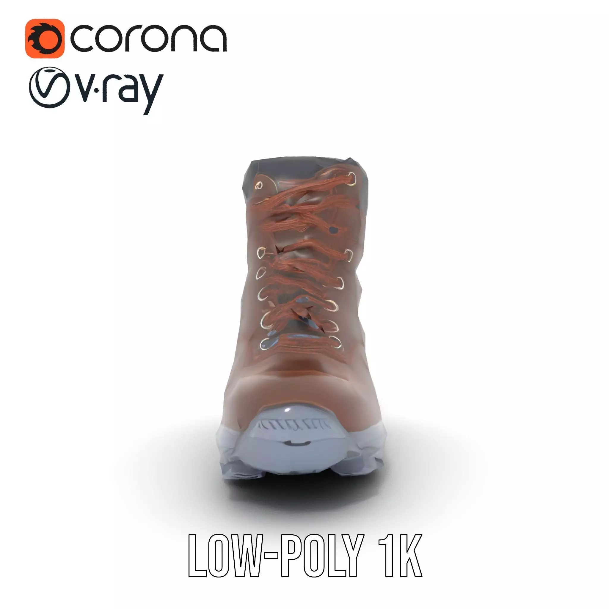 Rugged Leather Boot model pack Low-poly 3D model_17