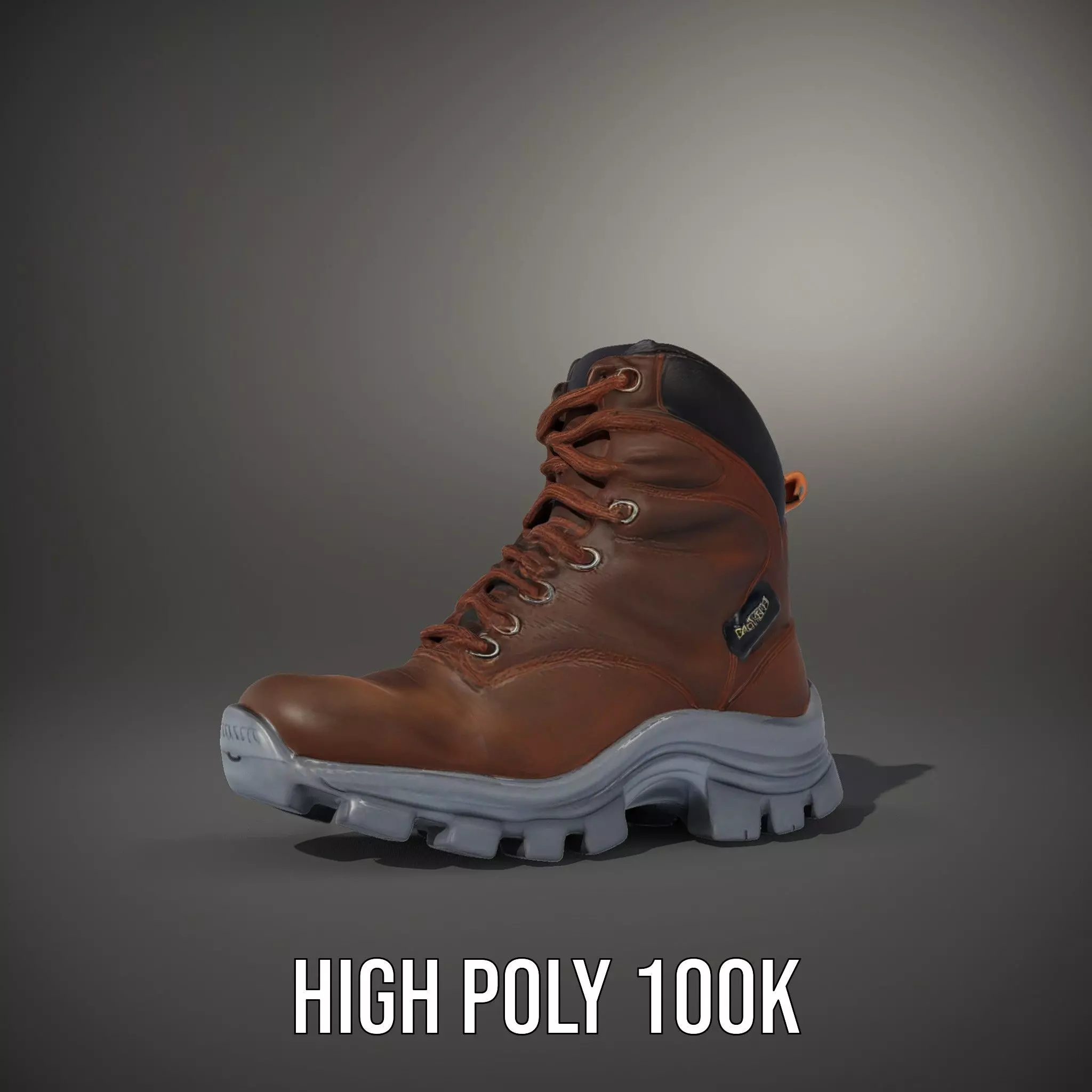 Rugged Leather Boot model pack Low-poly 3D model_8