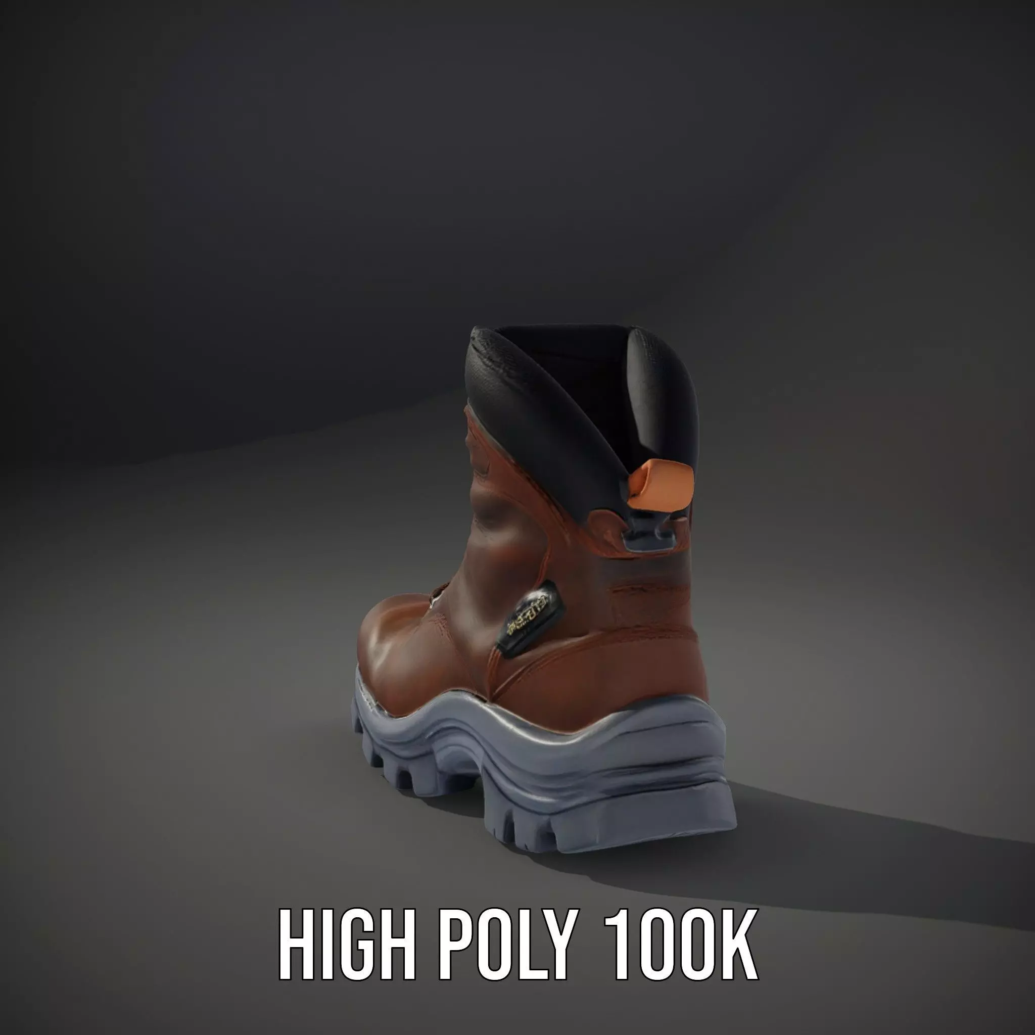 Rugged Leather Boot model pack Low-poly 3D model_10
