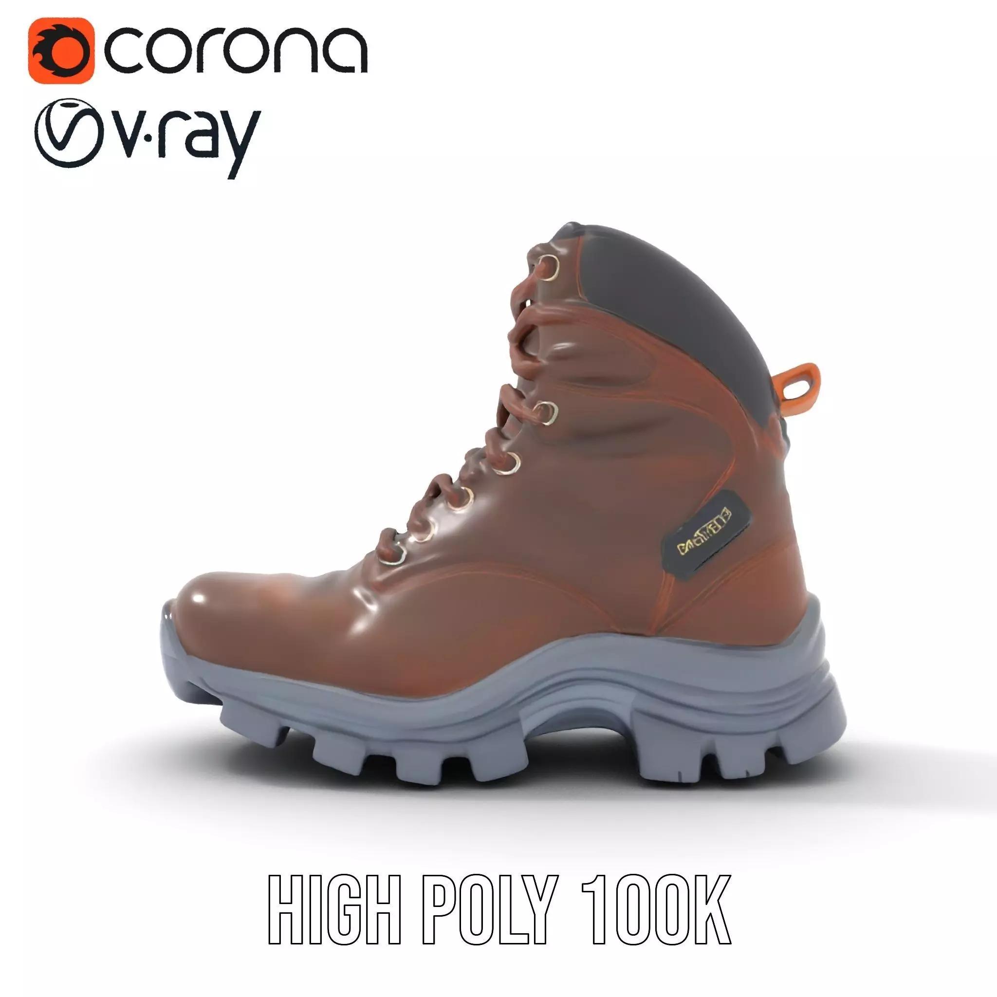 Rugged Leather Boot model pack Low-poly 3D model_18