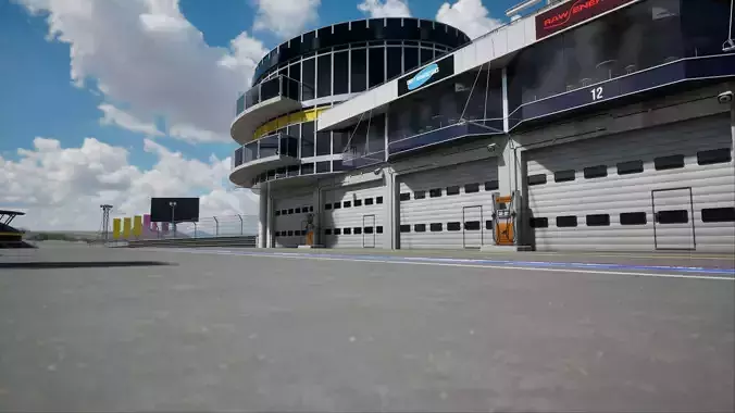 Nurburgring Racetrack Pitstopgarages Ending  3D model
