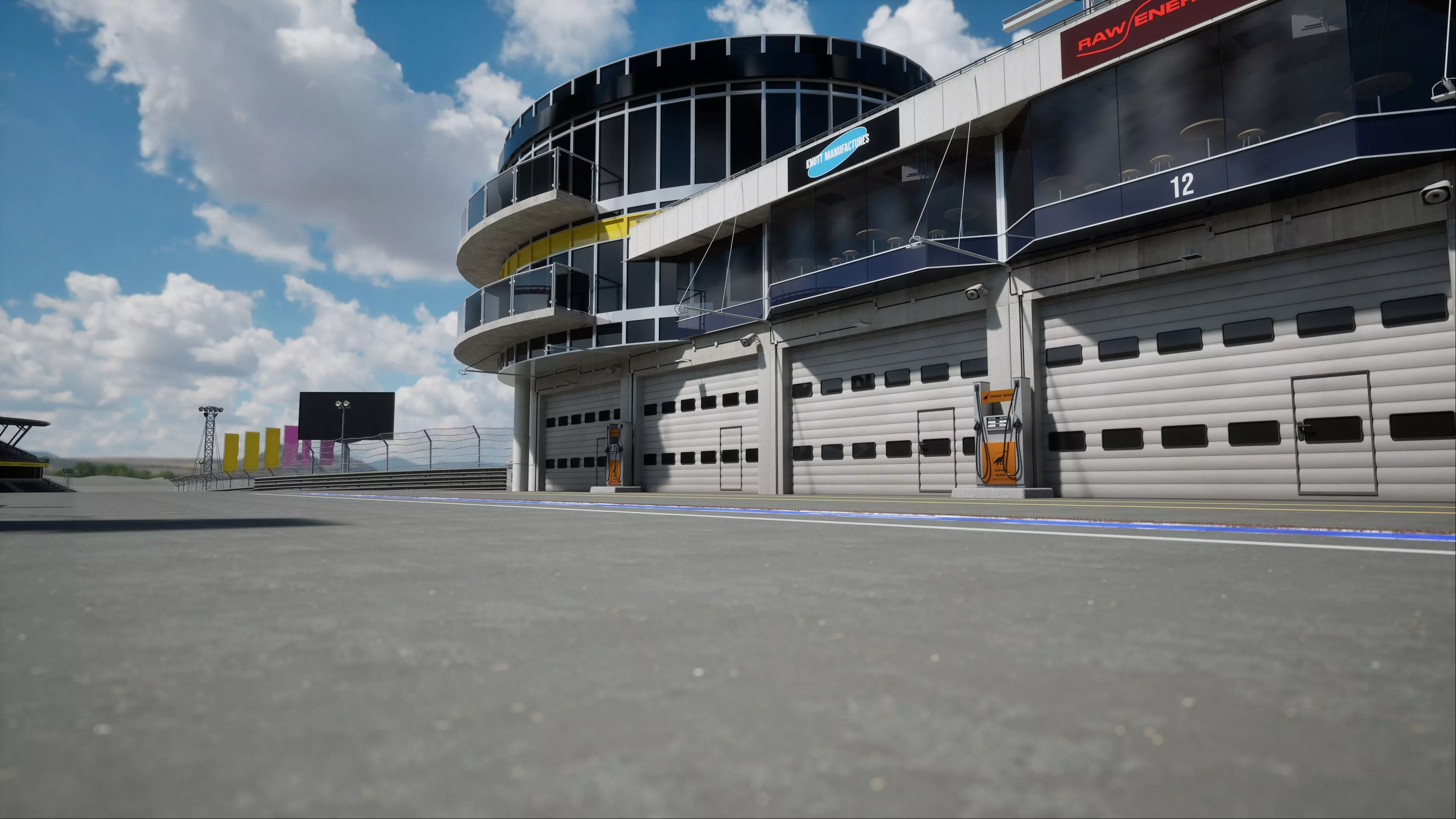 Nurburgring Racetrack Pitstopgarages Ending  3D model_0