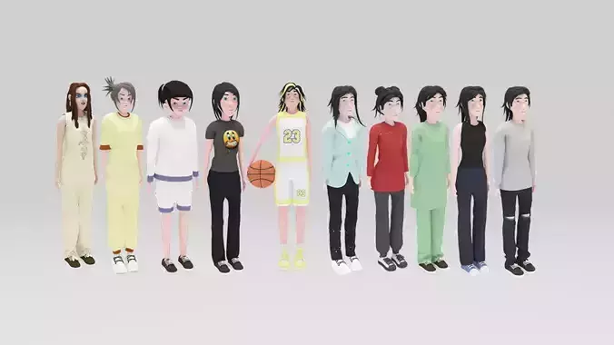 Character  pack Women 05 Rigged 