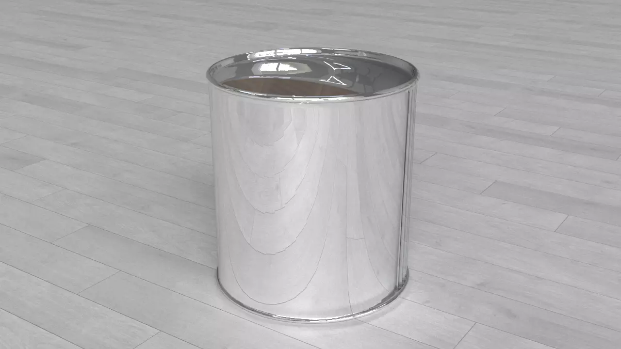 Aluminium Rounded Tin can Low-poly 3D model_7