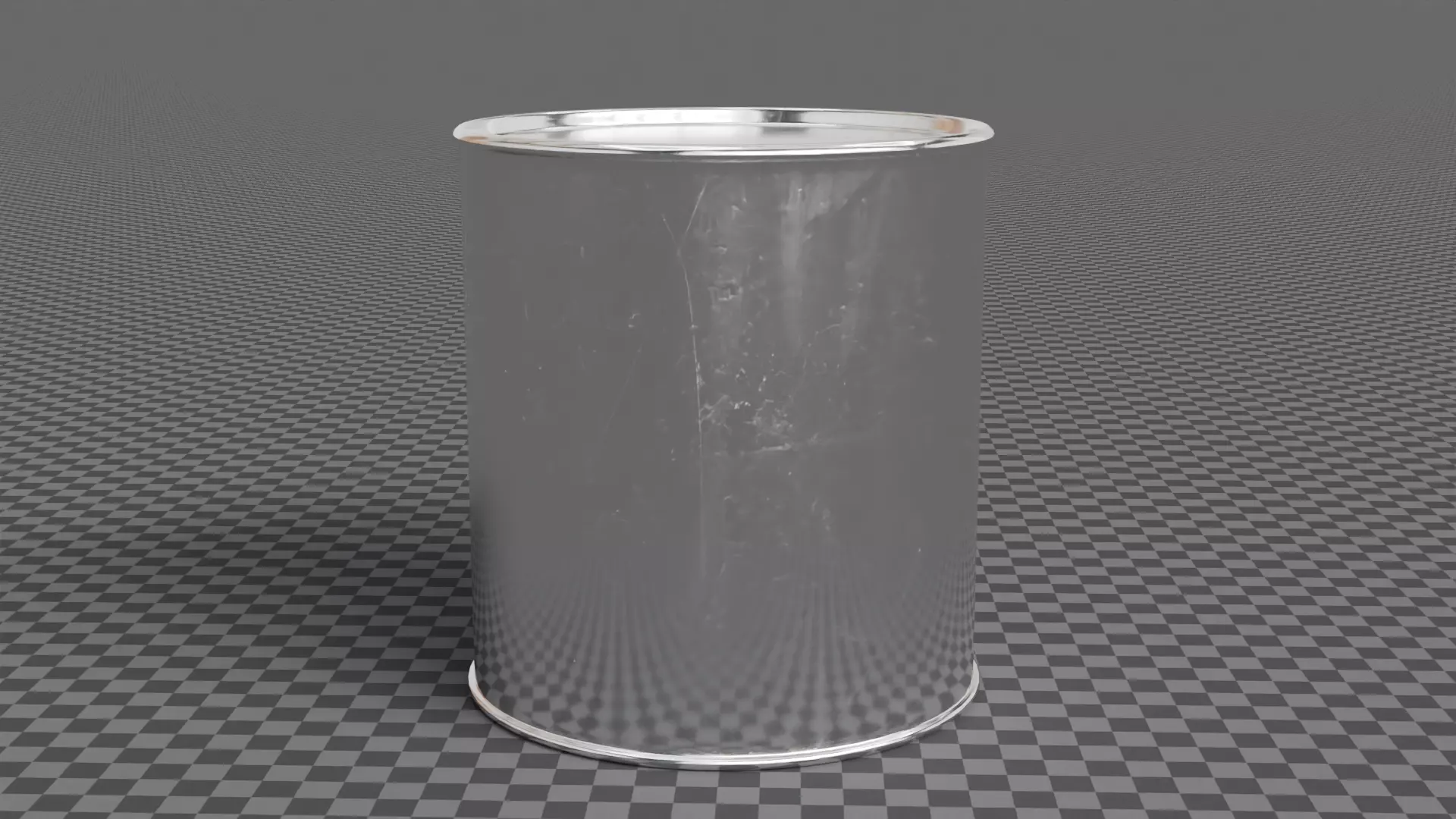 Aluminium Rounded Tin can Low-poly 3D model_2