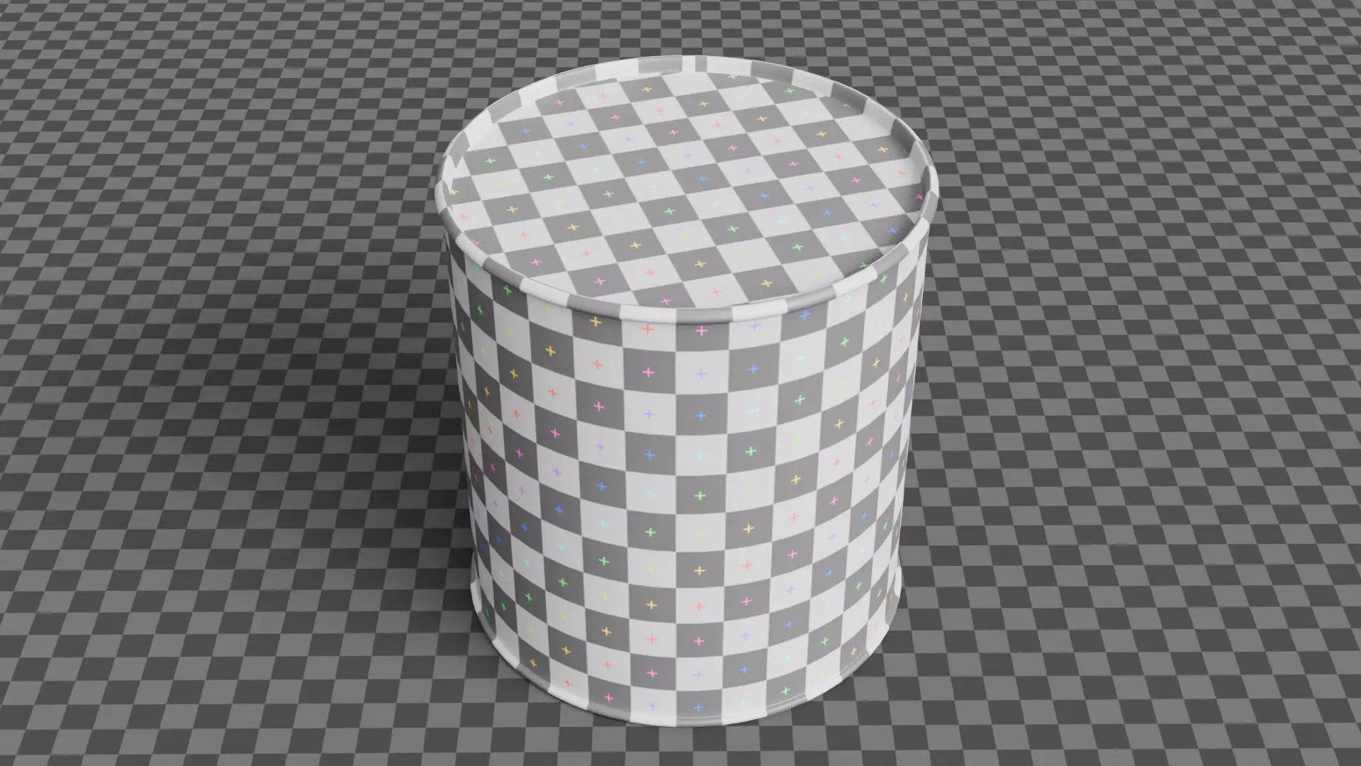 Aluminium Rounded Tin can Low-poly 3D model_5