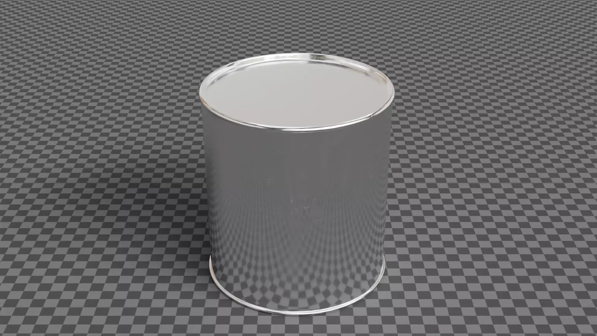 Aluminium Rounded Tin can Low-poly 3D model_0