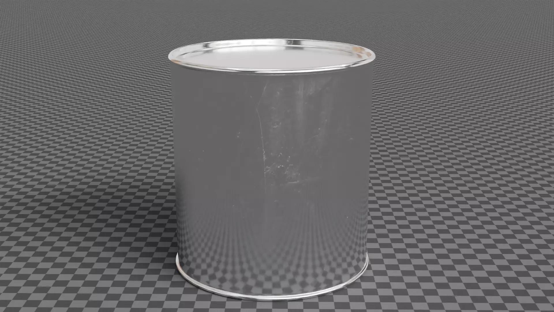 Aluminium Rounded Tin can Low-poly 3D model_1