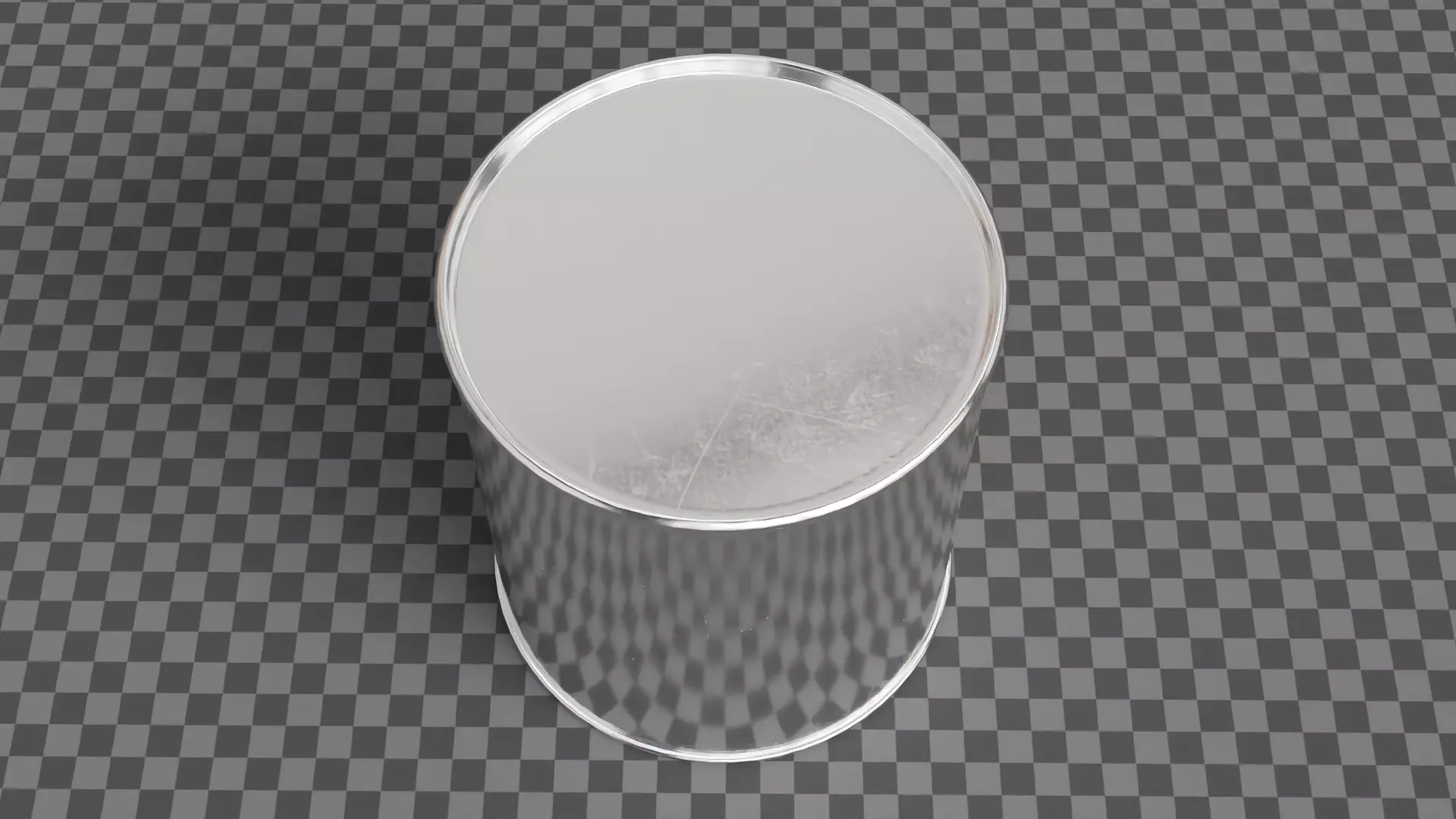 Aluminium Rounded Tin can Low-poly 3D model_3
