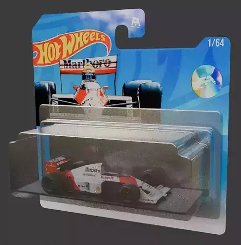  McLaren MP45 hotwheels blister card 3d model