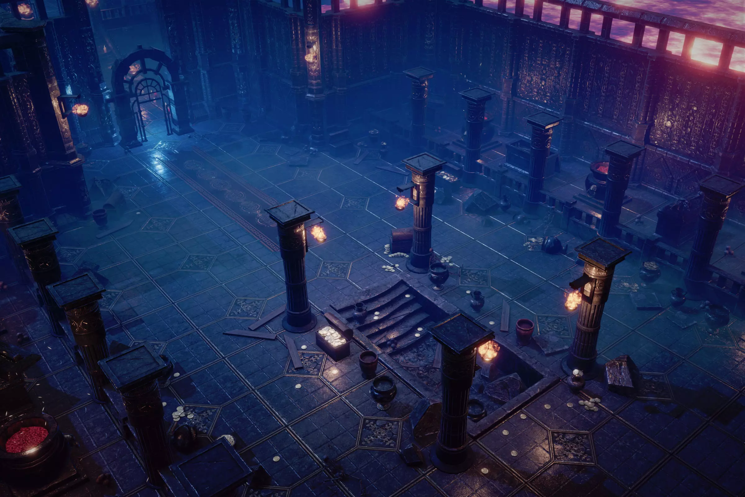 Dark Dungeon MODULAR - UNITY -HDRP-URP- Low-poly 3D model_4