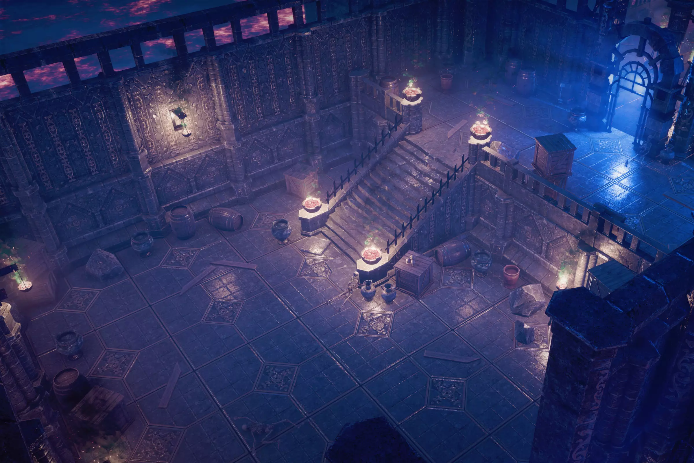 Dark Dungeon MODULAR - UNITY -HDRP-URP- Low-poly 3D model_13