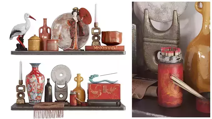 Decorative Asian-style set