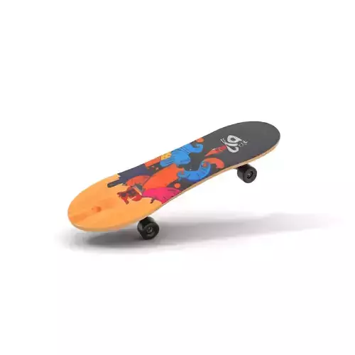 Colorful Skateboard model pack Low-poly 3D model