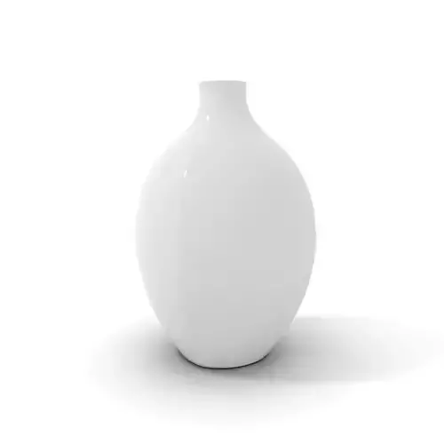 Glossy White Vase model pack Low-poly 3D model