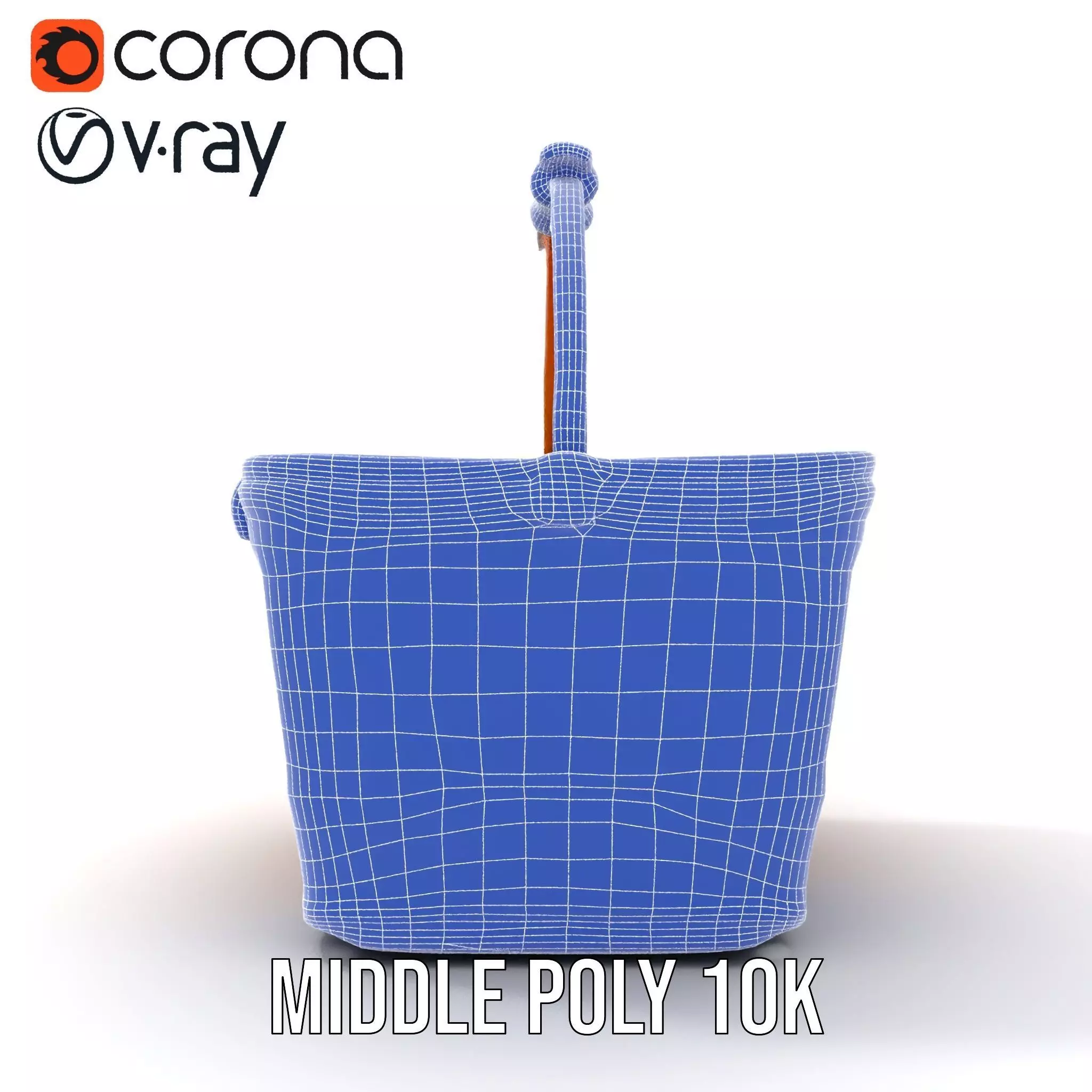 Natural Wicker Basket model pack Low-poly 3D model_26