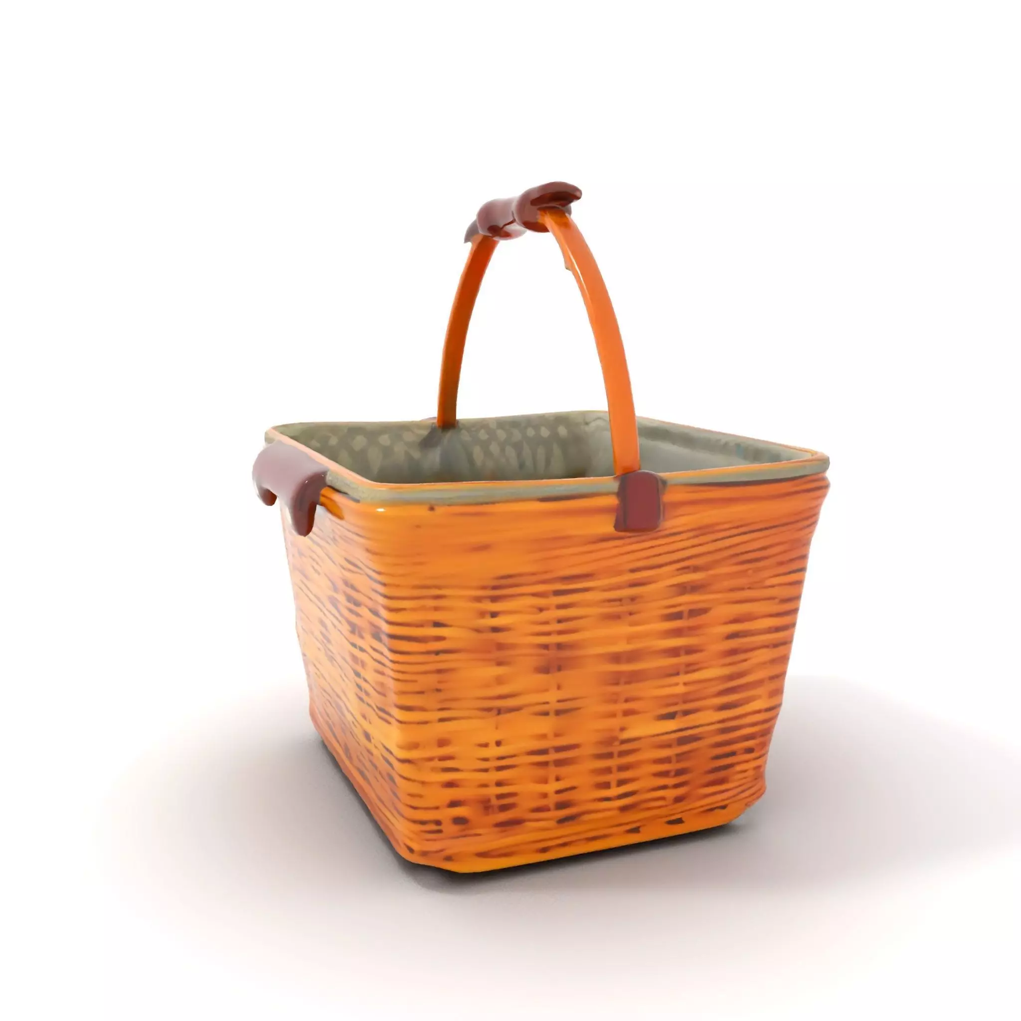 Natural Wicker Basket model pack Low-poly 3D model_6