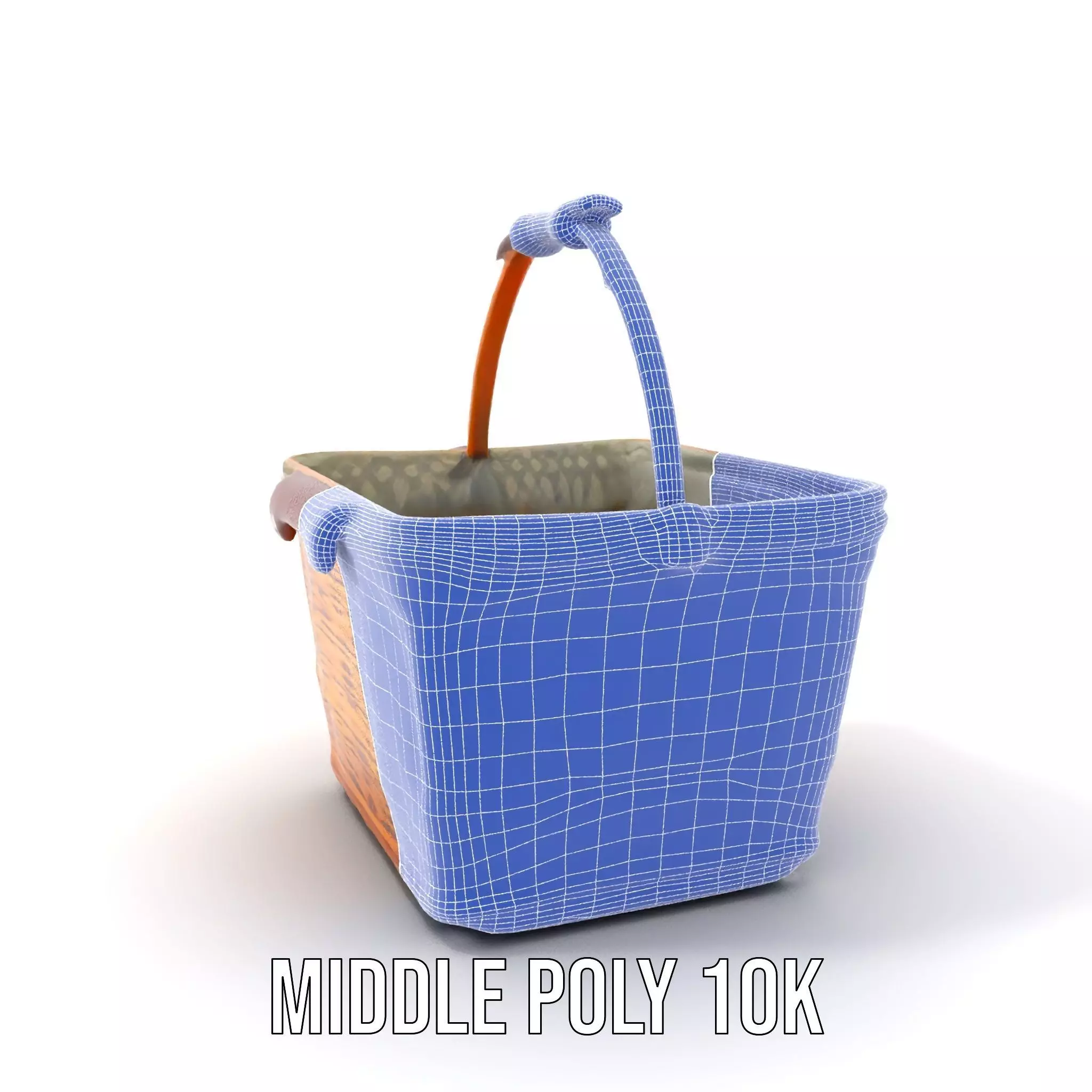 Natural Wicker Basket model pack Low-poly 3D model_24