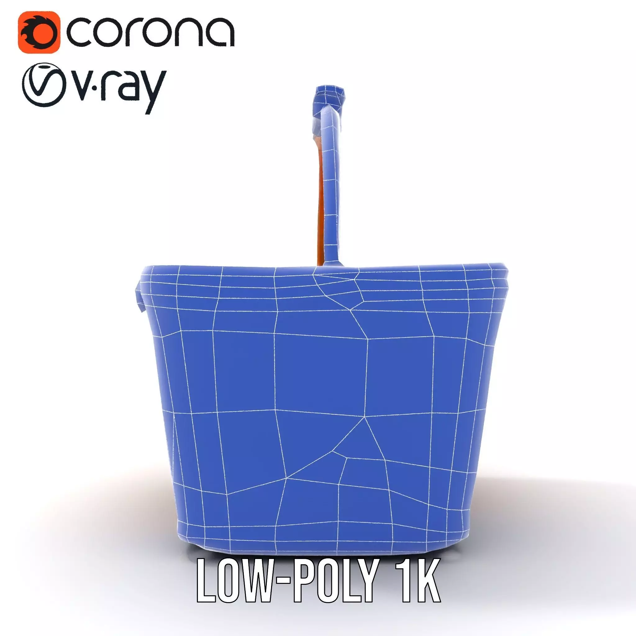 Natural Wicker Basket model pack Low-poly 3D model_17