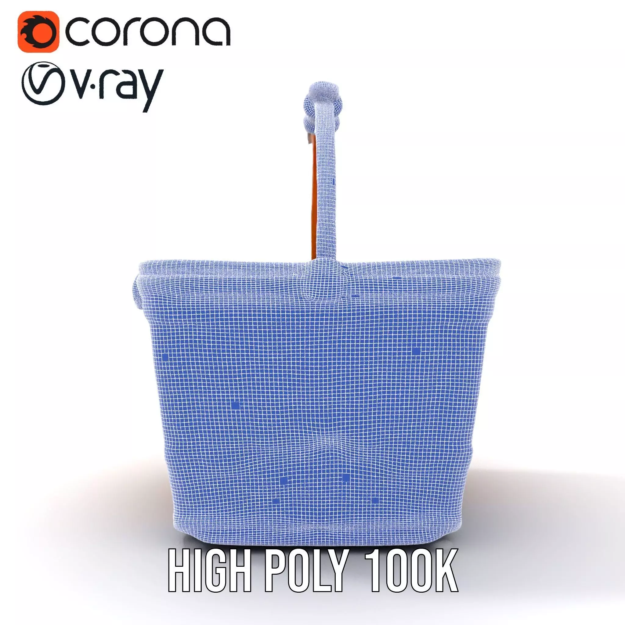 Natural Wicker Basket model pack Low-poly 3D model_28