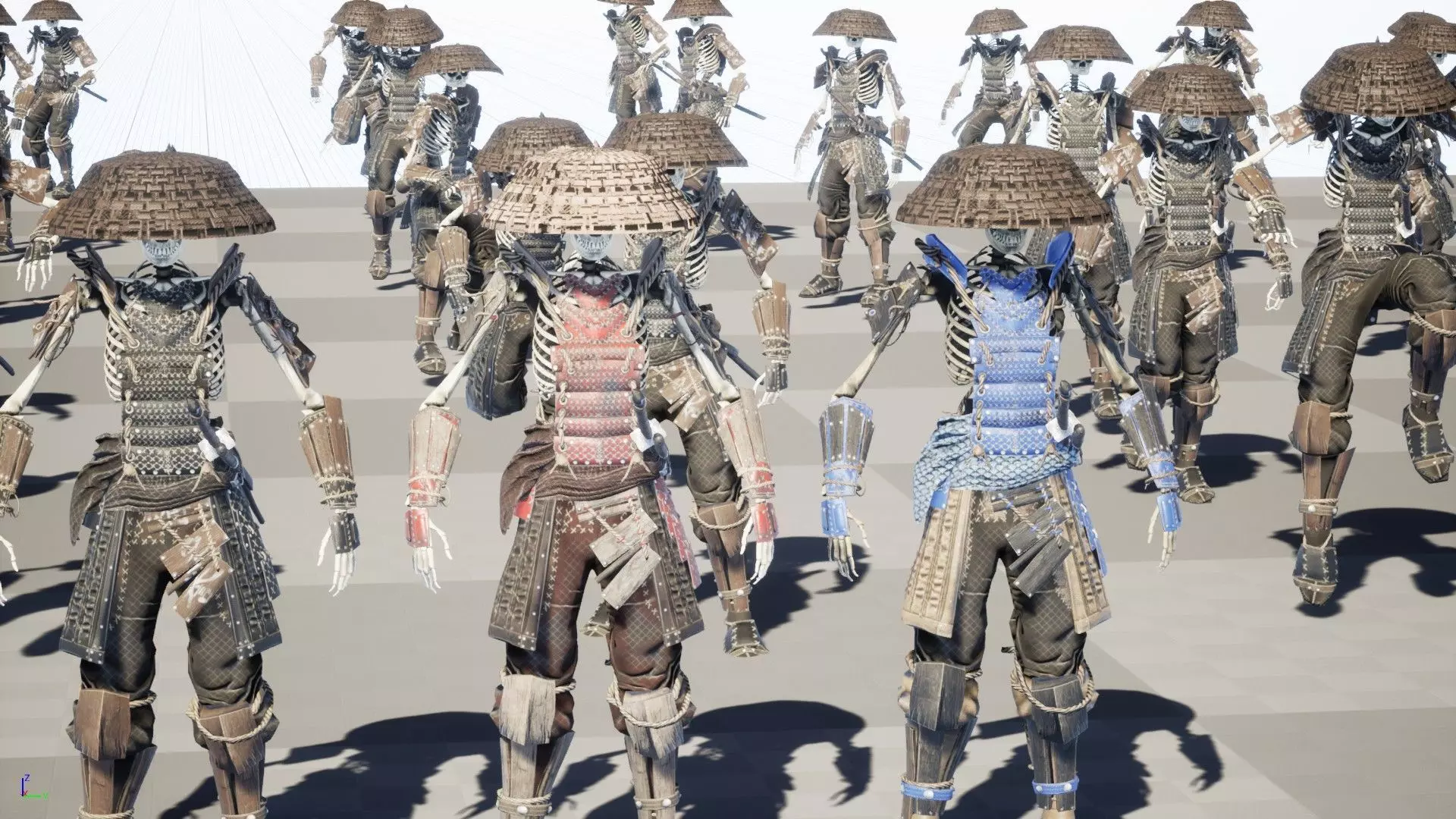 SkeletonSamurai2 Low-poly 3D model_9