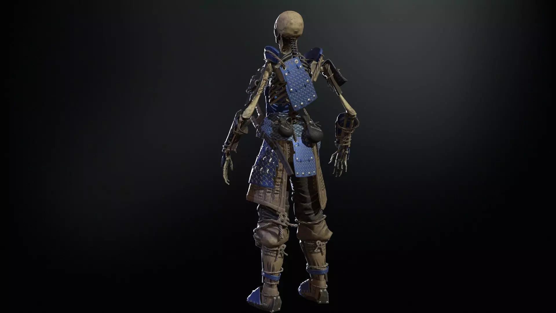 SkeletonSamurai2 Low-poly 3D model_16