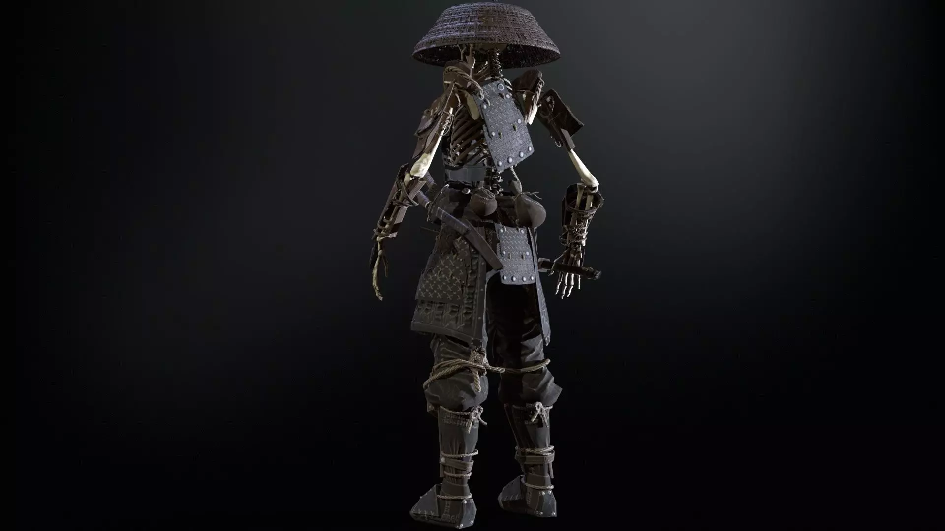SkeletonSamurai2 Low-poly 3D model_19