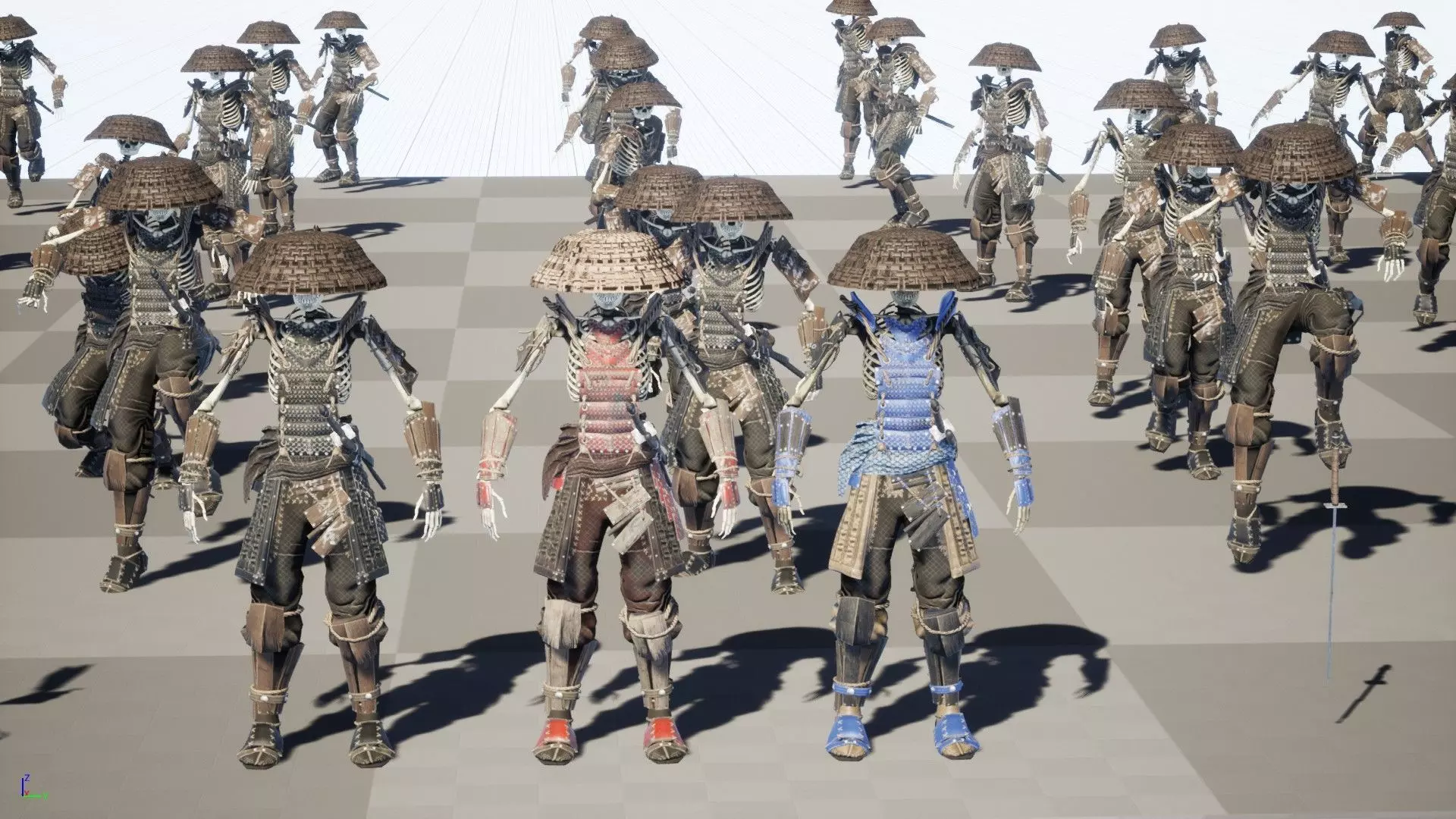 SkeletonSamurai2 Low-poly 3D model_10