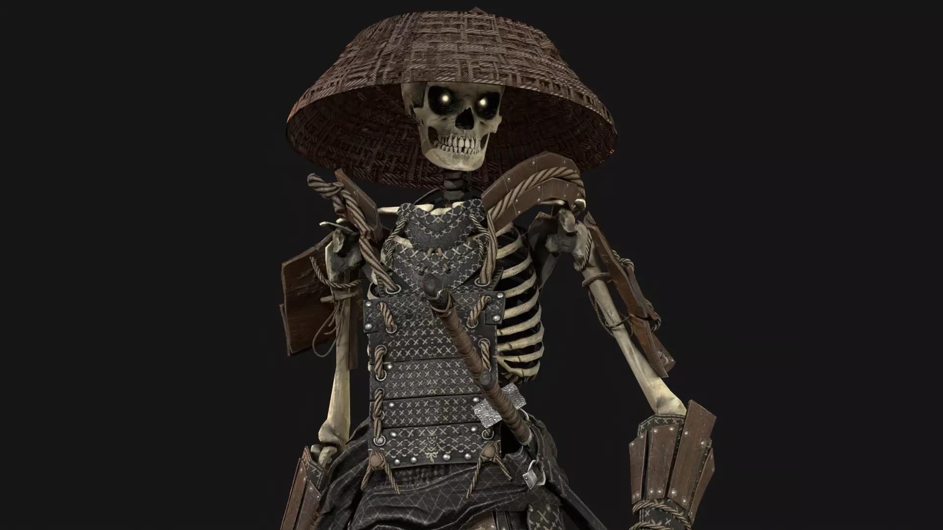 SkeletonSamurai2 Low-poly 3D model_24