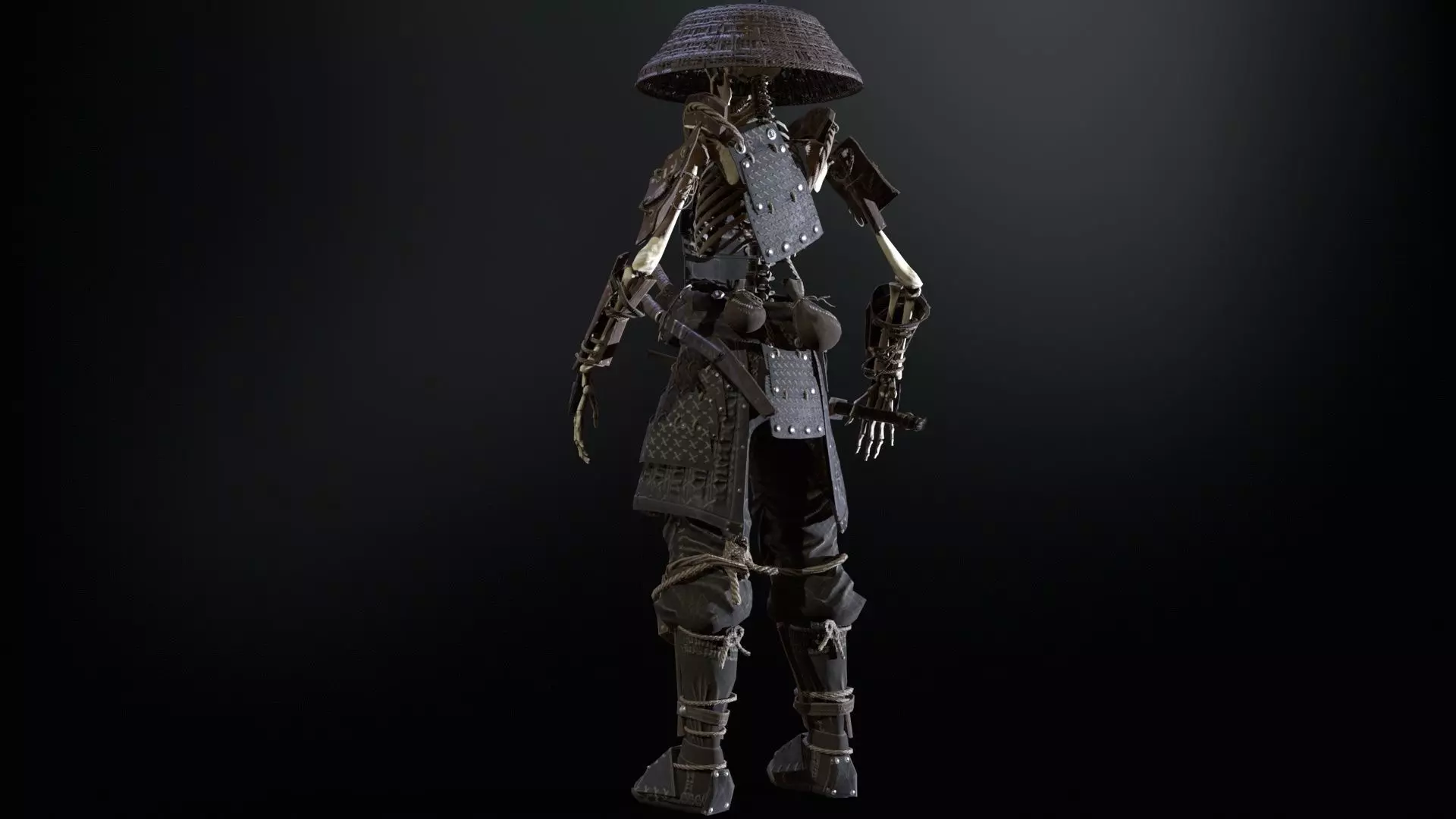 SkeletonSamurai2 Low-poly 3D model_21